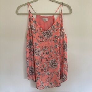 LOFT Women's Pink Floral Top